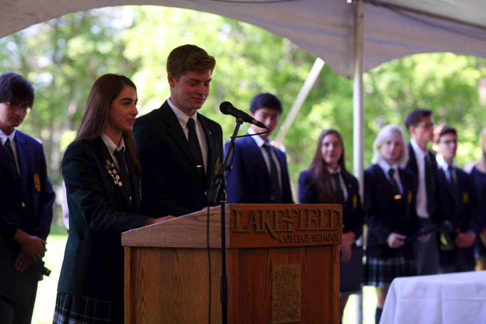 Lakefield students address the graduating class of 2015